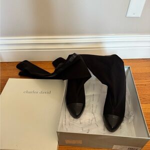 Charles David Black Over the Knee Boots
